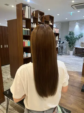 ロング AI  /暖色/ ガーリーヘアのヘアスタイル