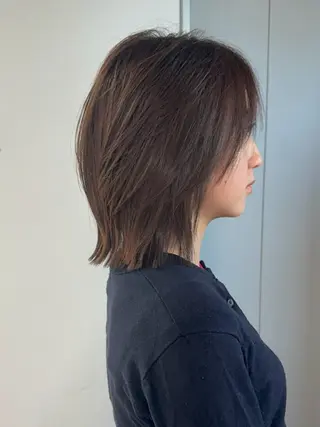 ミディアム ボブ/レイヤーカット 縮毛矯正/コウキ新宿のヘアスタイル