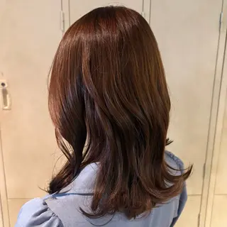 セミロング カラー 🌸艶カラー/似合わ せカット/サクラ🌸のヘアスタイル