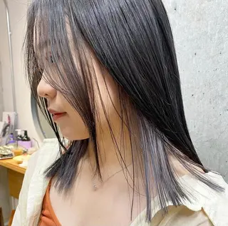 セミロング カラー ヘアアレンジ 福岡似合わせレイヤー /ウルフ/ハイトーンのヘアスタイル