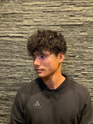パーマ メンズ ヒロ銀座川崎 志田健介のヘアスタイル