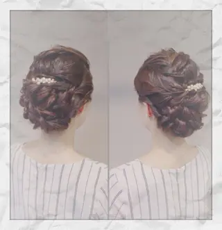 セミロング ヘアアレンジ ヘアセット/着付け 𓇼 まつもと𓇼のその他イメージ
