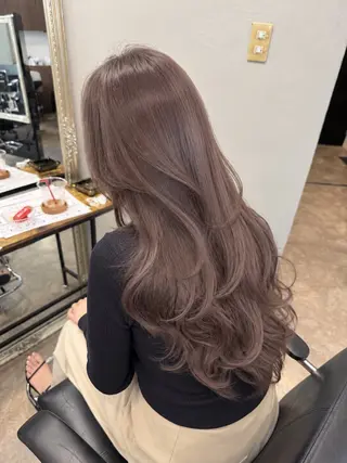 ロング カラー 透明感カラー韓国風 レイヤーtudaのヘアスタイル