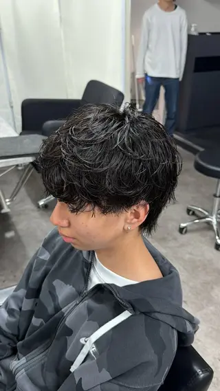 パーマ メンズ ハイトーンカラー りゅうたのヘアスタイル