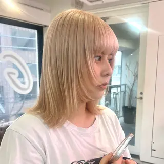 ショート カラー パーマ ヘアアレンジ メンズ 🧨ブリーチー×ボブ レイヤー💎じゅえるのヘアスタイル