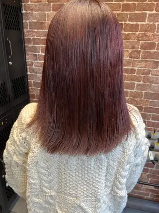 セミロング カラー パーマ ヘアアレンジ メンズ キッズ ネイル マツエク・マツパ アイブロウ 久木原 ゆりのヘアスタイル