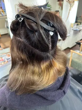 ミディアム カラー 💜推しインナー カラー/菊池柊真💜のヘアスタイル