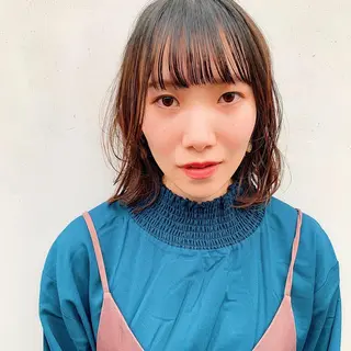 ミディアム カラー 中川 竜誠のヘアスタイル