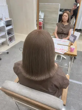 セミロング カラー 白髪ぼかし特化/富沢 太白区/千葉達人のヘアスタイル