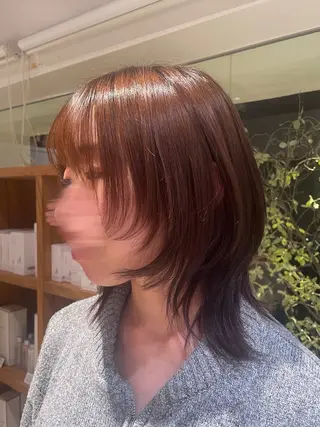 ミディアム 田口 純怜のヘアスタイル