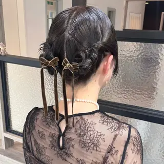 ショート mio ︴ アレンジ ︴ 透明感カラーのヘアスタイル