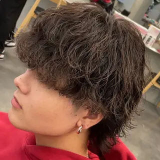 セミロング パーマ ヘアアレンジ メンズ fifth 石川 凪のヘアスタイル