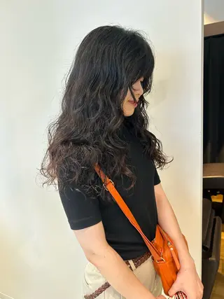 セミロング パーマ ボブ/レイヤー ケンショウのヘアスタイル