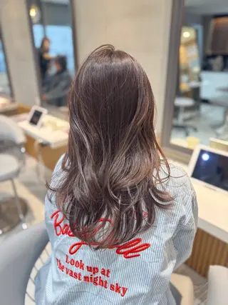 セミロング ヘアセット/レイヤー 赤み消し/はるかのヘアスタイル