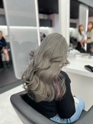 ロング カラー ヘアアレンジ 💍透明感×韓流ハイ トーン💍RYUTAのヘアスタイル