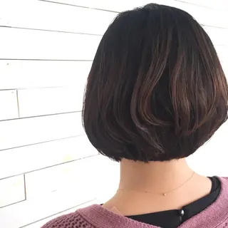 ショート 黒田瀬奈/ボブ まろやかベージュのヘアスタイル