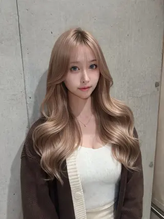 ロング カラー ワンホン🎀韓国ヘア 💞渋谷/GAKUのヘアスタイル