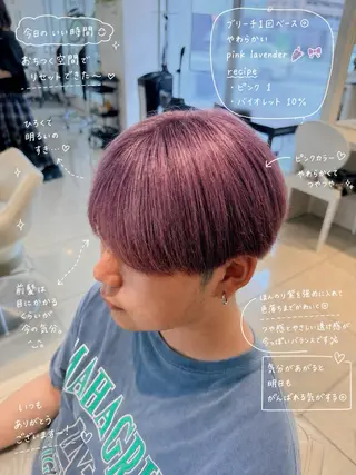 カラー 白髪ぼかしデザイン ハイライト/宮本純登のヘアスタイル