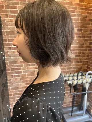 ショート カラー パーマ ヘアアレンジ メンズ キッズ ネイル マツエク・マツパ アイブロウ 久木原 ゆりのヘアスタイル