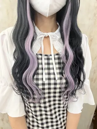 ロング カラー ヘアアレンジ あみ/暗髪オリ ーブ特化🍃髪質改善のヘアスタイル