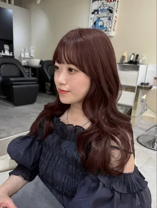 ロング カラー aku🩷韓国ヘア 暖色カラー🎀のヘアスタイル