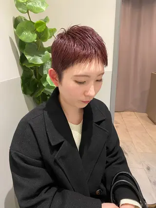 ショート カラー 白髪ぼかし/ショート /ミニボブだいじのヘアスタイル