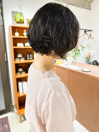 ミディアム パーマ kaito /都立大学herのヘアスタイル