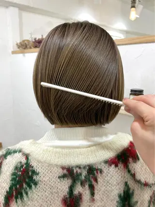 ショート カラー 髪質改善 縮毛矯正/ レイヤー/銀座/本木のヘアスタイル