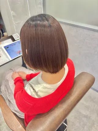 ショート 久保田康雅 辻堂 髪質改善×縮毛矯正のヘアスタイル