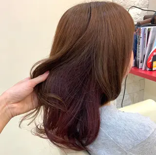セミロング カラー 櫻井 なんなのヘアスタイル