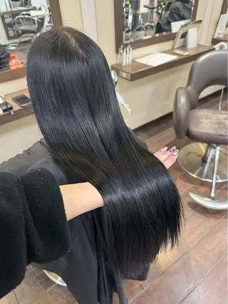 ロング カラー 艶カラー/髪質改善/ ネイル🦋 レア🦋のヘアスタイル