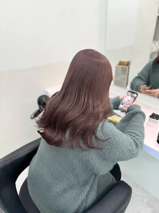 セミロング カラー ヘアアレンジ 💘Risa💘/ミ ルクティ/ハイトーンのヘアスタイル