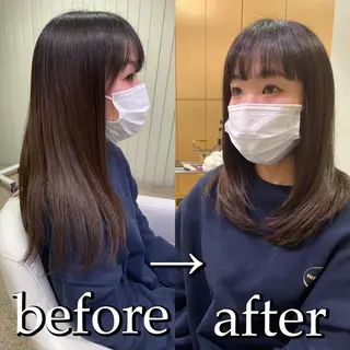 ミディアム 似合わせカット 迫留由弥のヘアスタイル