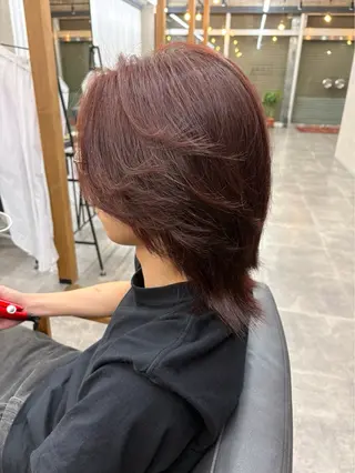 ミディアム カラー メンズ 石田 翔琉のヘアスタイル