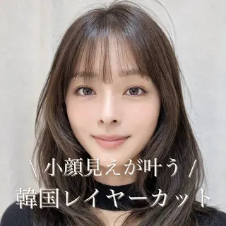 セミロング カラー ブリーチ縮毛矯正飛我 韓国ヘア🫧のヘアスタイル