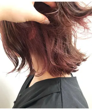 ショート カラー パーマ 名倉 伽奈のヘアスタイル