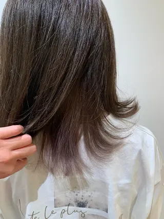 ミディアム カラー 透明感カラー ボブ/ 直感カラー診断のヘアスタイル