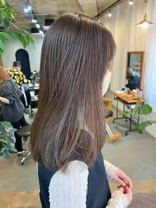 セミロング カラー ブリーチなしカラー 🌿脇黒丸 彩のヘアスタイル