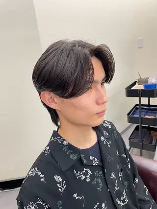 パーマ フェザーパーマメンズ ピンパーマ京都駅前のヘアスタイル