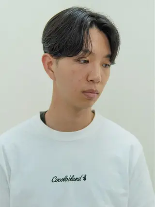 ミディアム パーマ メンズ メンズパーマ特化 カバヤマ　リョウのヘアスタイル
