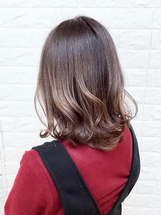 ミディアム カラー 髪質改善縮毛矯正 美容師✂️山崎竜二のヘアスタイル