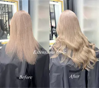 ロング カラー シールエクステ特化 ハイトーン、NANAのヘアスタイル