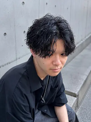 パーマ メンズ 大阪梅田メンズパーマ はずきのヘアスタイル