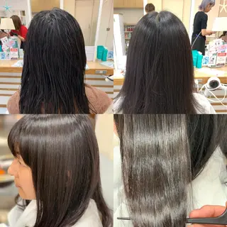 セミロング 髪質改善/縮毛矯正 /レイヤーカット岡部のヘアスタイル