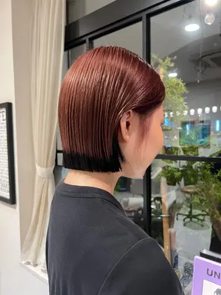 ミディアム カラー 和泉市フルール 古賀 薫のヘアスタイル