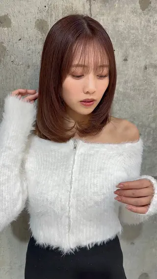 ミディアム 髪質改善/縮毛矯正 /レイヤー/宮崎直弥のヘアスタイル