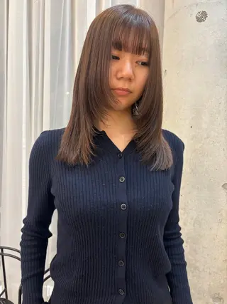 ロング カラー オカモト ハルカのヘアスタイル