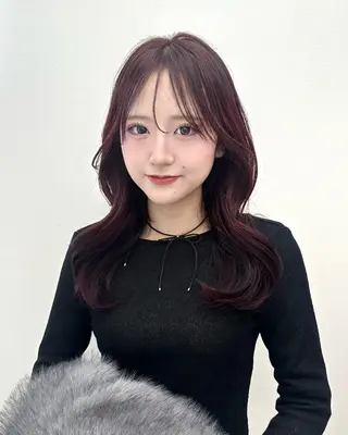 ロング カラー ヘアアレンジ 大人っぽ中韓レディ ヘア🤍MAOのヘアスタイル