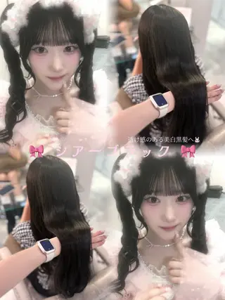 ロング カラー 🩰淡色ガーリー ｜甘めカラー♡ARIのヘアスタイル