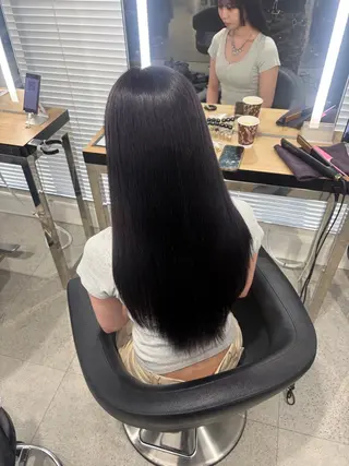 ロング カラー 💗愛され暖色💗 ピンク/レッド💗のヘアスタイル